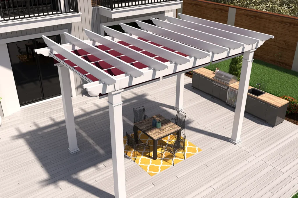 ShadeFlex Classic Retractable Canopy Installed on a pergola