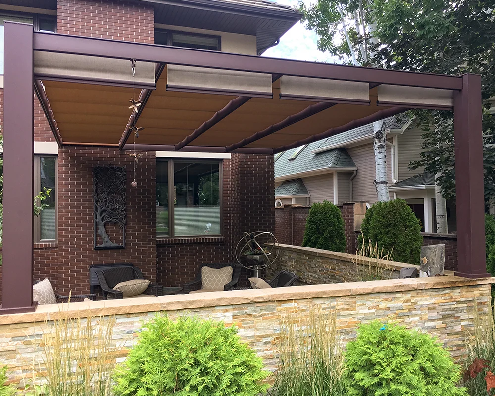 Outlook Aluminum Patio Cover with Retractable Outdoor Canopies