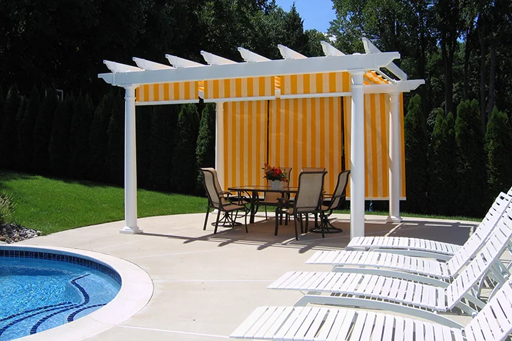 canopies on a pergola is one of many shade ideas