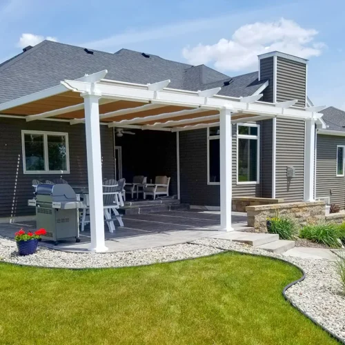 vista vinyl pergola over patio