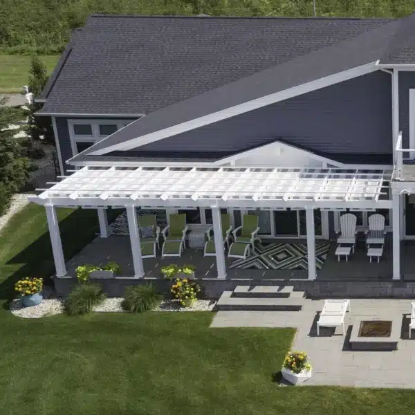 Trex Pergola + ShadeFlex - Attached
