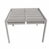 3D rendering of an freestanding Zephyr Aluminum Cabana, front overhead view