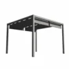 3D rendering of an freestanding Zephyr Aluminum Cabana, low angle view