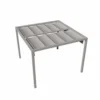3D rendering of an freestanding Zephyr Aluminum Cabana, overhead view